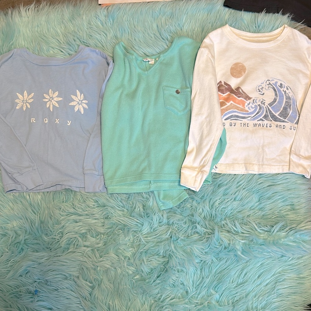 3 Long sleeve Roxy Shirts size 5